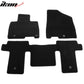 2022-2025 Kia Carnival 8-Seat Black Front Rear Floor Mats Nylon 6PCS