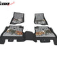 2018-2025 Jeep Wrangler JL Unlimited 4Dr Floor Mats Black Gray TPE