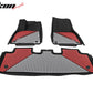 2020-2024 Tesla Model Y 3D Floor Mats Black& Gray& Red TPE Injection