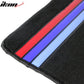 Car Floor Mat for 2005-2010 BMW E60 5 Series Black M Stripe 4PC Nylon