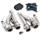 Universal 2.5 Inch Dual Stainless Steel Exhaust Valve Pipe Kit 2PC