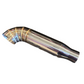 SPDZ1 Universal 3" to 4" VIP Exhaust Tips "Blast Pipes" Style - Single - Turn Down - Stainless Tip