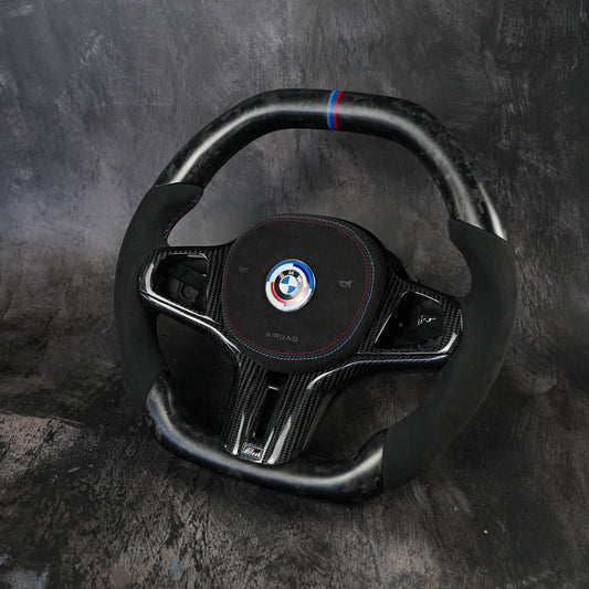 2016+ BMW 1 2 3 4 5 7 8 X3 X4 X5 X6 X7 Z4 M Sport  | F40 F44 G01 G02 G05 G06 G07 G11 G12 G15 G16 G20 G21 G22 G23 G29 G30 G32 G33  Custom Steering Wheel by Exclusive Steering