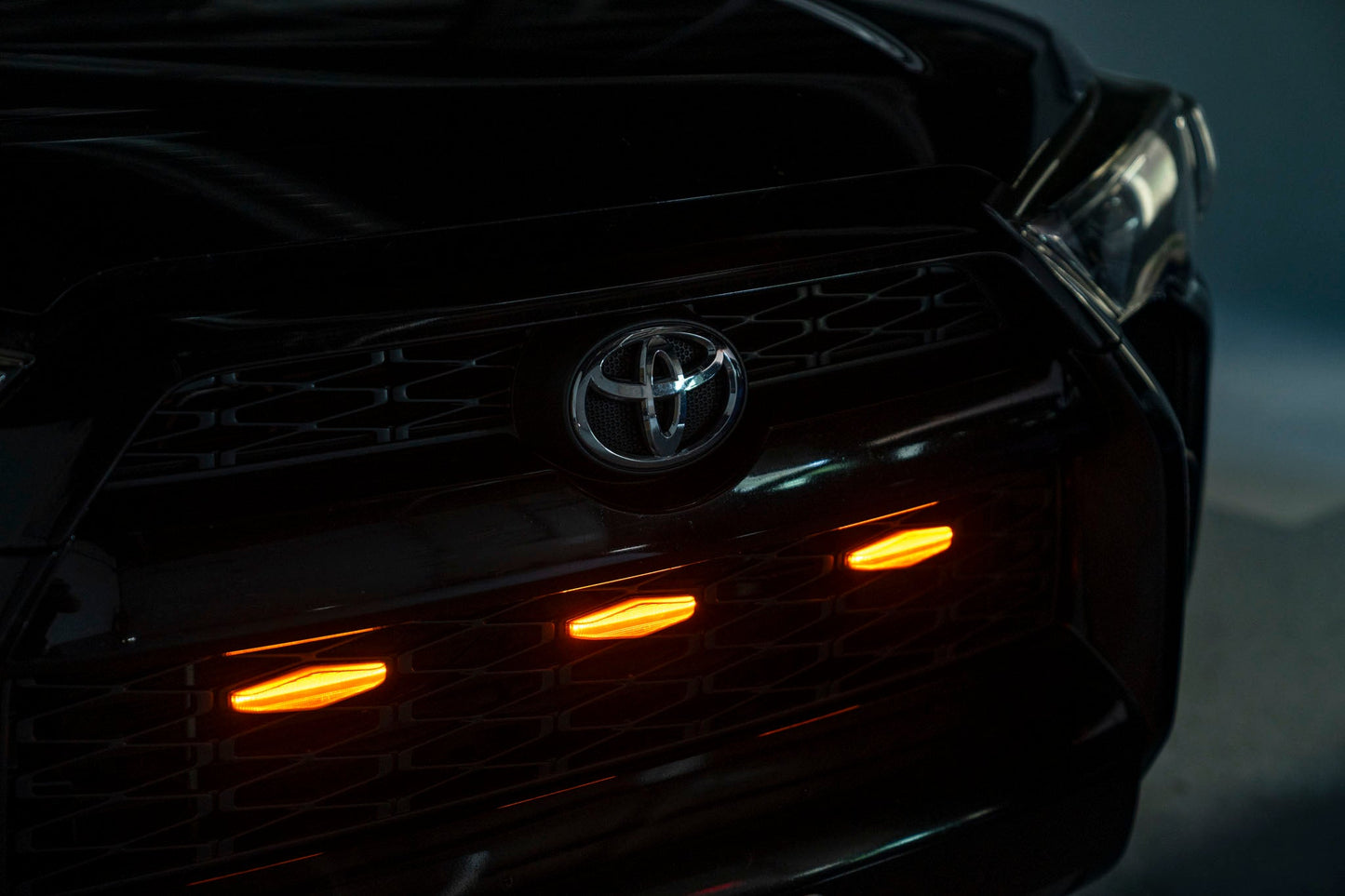 OLM Grille Lights (Amber Lens / Amber LED) - 14-19 Toyota 4Runner