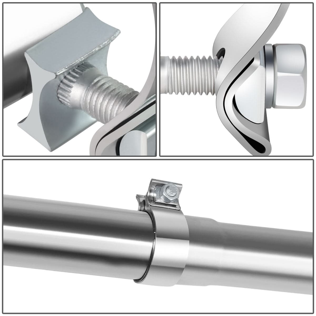 2.5" Narrow Band Exhaust Seal Clamp 2-Piece Kit Stainless Steel