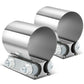 2.0" Butt Joint Exhaust Band Clamp Muffler Coupler Stainless Steel