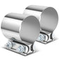 2.5" Butt Joint Exhaust Band Clamp Muffler Coupler Stainless Steel