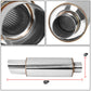 3.0" Tip 2.25" Inlet Straight Cut Polished Muffler 14.7" Total Length