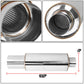 Universal 3" Round Cut Polish Exhaust Muffler Tip 14.7" Total Length