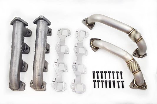 Rudy's High Flow Exhaust Manifolds w/ Up Pipes For 01-04 LB7 Duramax