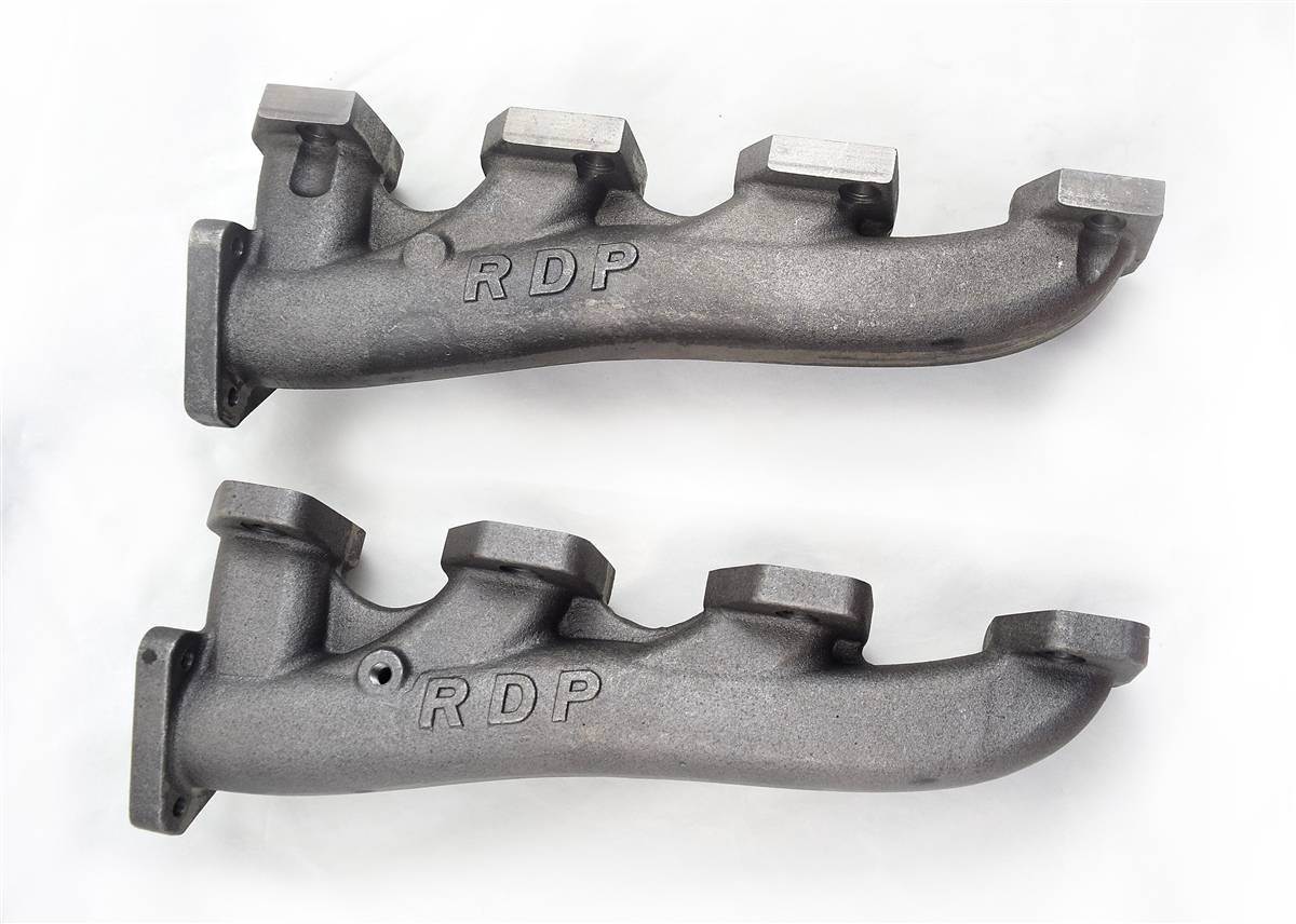 Rudy's High Flow Exhaust Manifolds w/ Up Pipes For 01-04 LB7 Duramax