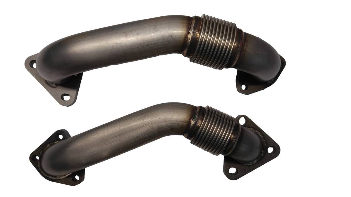 Rudy's High Flow Exhaust Manifolds w/ Up Pipes For 01-04 LB7 Duramax