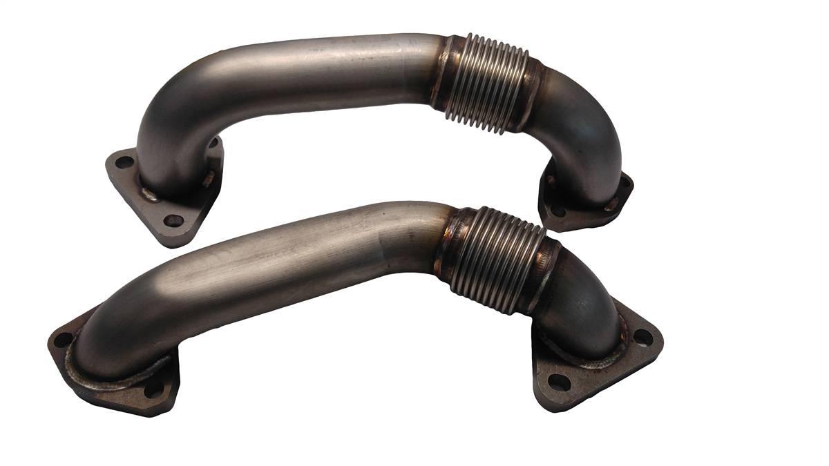 Rudy's High Flow Exhaust Manifolds w/ Up Pipes For 01-04 LB7 Duramax