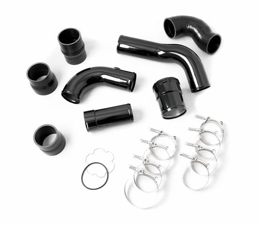 Rudy's Black Aluminum Hot & Cold Side Intercooler Pipe & Boot Upgrade Kit For 11-16 6.7 Powerstroke