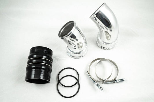 Rudy's Polished Aluminum Cold Side Intercooler Pipe & Boot Kit For 06-10 6.6 Duramax