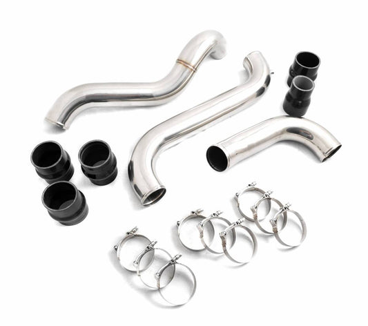 Rudy's Polished Aluminum Hot & Cold Side Intercooler Pipe & Boot Kit For 11-16 LML Duramax