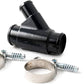 Rudy's Black Weldless Dual Radiator Coolant Y-Pipe For 13-19 6.7 Cummins