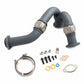 Rudy's High Temp Ceramic Coated Heavy Duty 304 SS Up Pipe Kit & Turbo V-Band Clamp For 03-07 6.0 Powerstroke