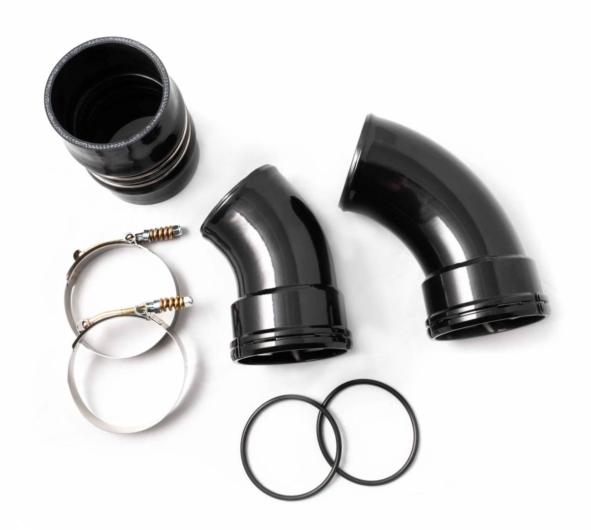 Rudy's Black Cold Side Intercooler Pipe Kit For 2006-2010 GMC Chevy LBZ LMM 6.6L