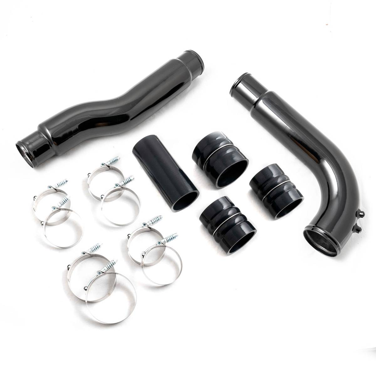 Rudy's Gloss Black Intercooler Pipe & Boot Kit For 07-09 Dodge 6.7L Cummins Diesel