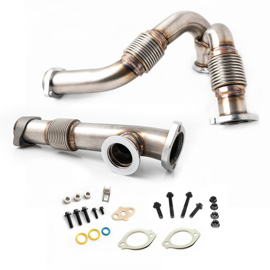 Rudy's HD Bellowed Y-Pipe & Passenger Side Up Pipe For 2004.5-2007 Ford 6.0 Powerstroke