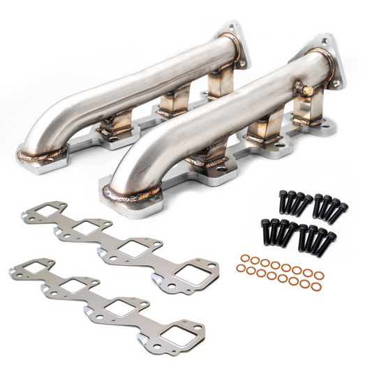 Rudy's High Flow Stainless Steel Exhaust Manifold Kit For 2001-2016 GM 6.6L Duramax Diesel
