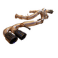 SPDZ1 Catback Exhaust For Chevrolet Corvette C8 2020+ Black Tips 6.2L V8 3" Race Series