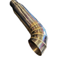 SPDZ1 Universal 3" to 4" VIP Exhaust Tips "Blast Pipes" Style - Single - Turn Down - Stainless Tip
