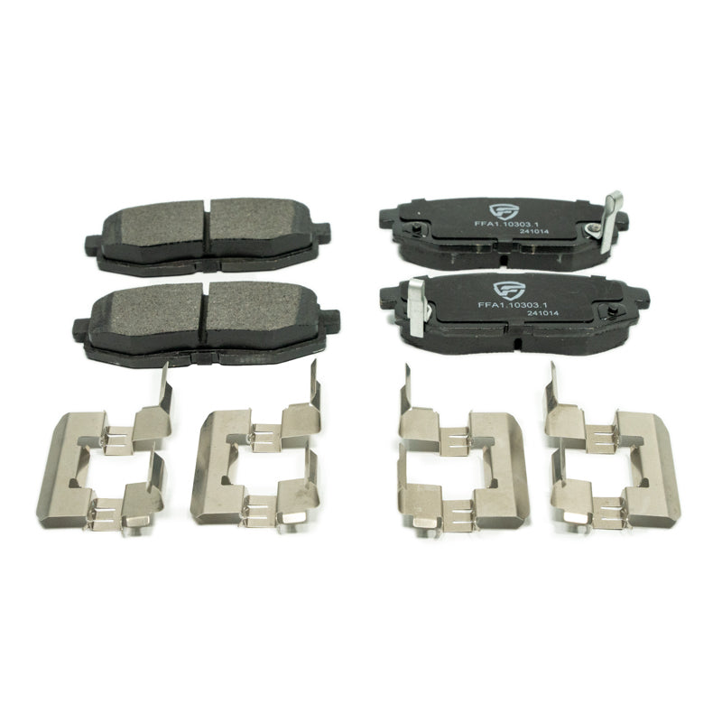 FactionFab V2 Rear Brake Pads - 2022+ Subaru WRX 6mt, 2013-2020 BRZ 86 / 2022+ BRZ GR86