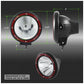Spyder 7 Inch HID 4x4 fog lights Black/Red Housing w/wiring W/Switch-