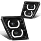 04-18 Volvo VN VNL Halo DRL Fog Lights - Black