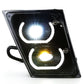 04-18 Volvo VN VNL Halo DRL Fog Lights - Black
