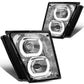 04-18 Volvo VN VNL Halo DRL Fog Lights - Clear Lens