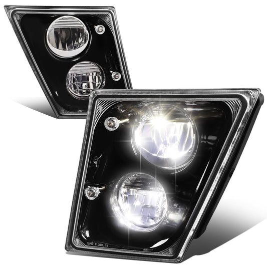 2003-2017 Volvo VN VNL VNM VNX LED Fog Lights - Black
