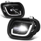 08-17 Freightliner Cascadia 3D Projector LED Fog Lights Black