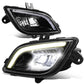 2018-2022 Freightliner Cascadia 3D Full LED Fog Lights Black