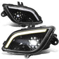 18-22 Freightliner Cascadia 3D Projector Full LED Fog Lights Black