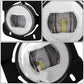 2011-2022 Kenworth T680 Projector Full LED Fog Lights Chrome