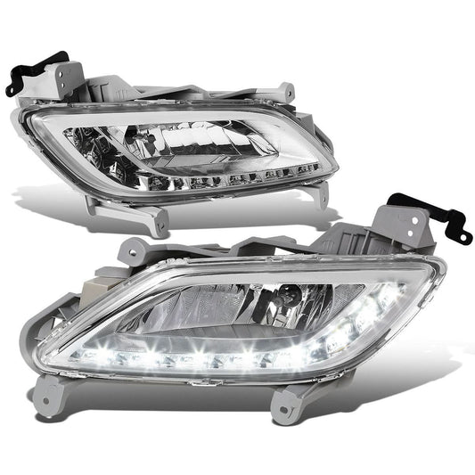 2012-2016 Hyundai Veloster LED DRL Fog Lights with Switch - Clear