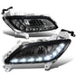 2012-2016 Hyundai Veloster LED DRL Fog Lights with Switch - Smoke