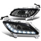 2012-2016 Hyundai Veloster LED DRL Fog Lights with Switch - Smoke