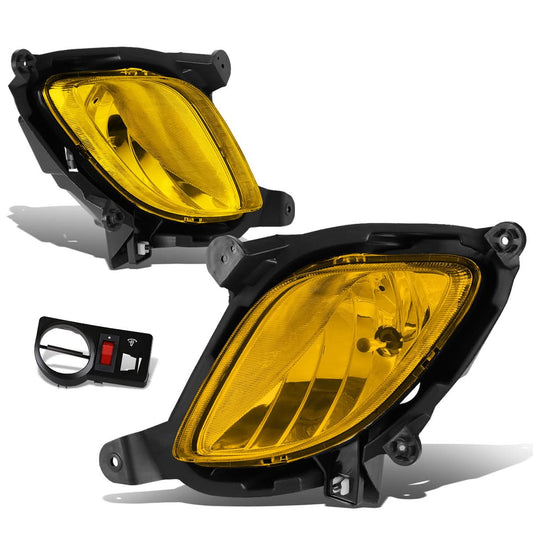 2010-2012 Hyundai Genesis Coupe Fog Lights w/ Switch - Amber 881 Bulb