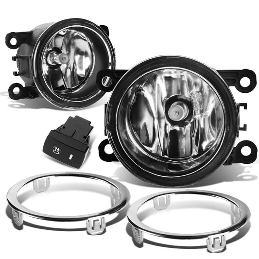 2012-2015 Honda Pilot Fog Lights with Switch & Bezel - Chrome/Clear