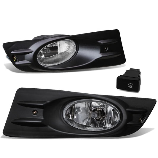 06-07 Honda Accord Coupe Fog Lights with Switch & Bezel - Chrome/Clear