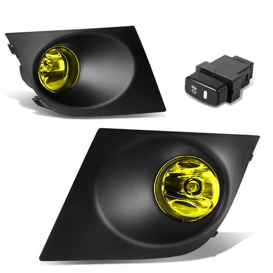 2007-2011 Nissan Versa Fog Lights with Switch & Bezel - H11 Amber