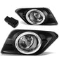 2014-2016 Nissan Rogue Fog Lights with Switch & Bezel - Chrome/Clear