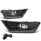 2017-2018 Honda CR-V Fog Lights w/ Black Trim Bezel Chrome Clear