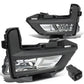 17-18 Nissan Rogue Fog Lights with Black Bezel Chrome Clear