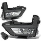 17-18 Nissan Rogue Fog Lights with Black Bezel Chrome Clear