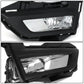 17-18 Nissan Rogue Fog Lights with Black Bezel Chrome Clear